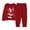 X#621Red1061, variant on CAIVO Child Christmas Kids Outfit Sets Cozy Holiday Santa Print Girls Festive Family Cartoon Long Sleeve O-Neck Shirts Tops Pants Soft Two Piece Outfit Sets 7-8 Years