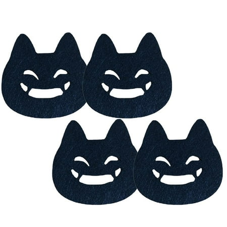 

Ksruee Halloween Cat Coasters Halloween Cat Coasters Tabletop Decor 4pcs/Set Halloween Party Table Decor Housewarming Gifts for Drinks Cups Mugs agreeable