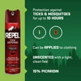 Repel Tick Defense Aerosol Spray with 15 Picaridin, 6.5 Ounces