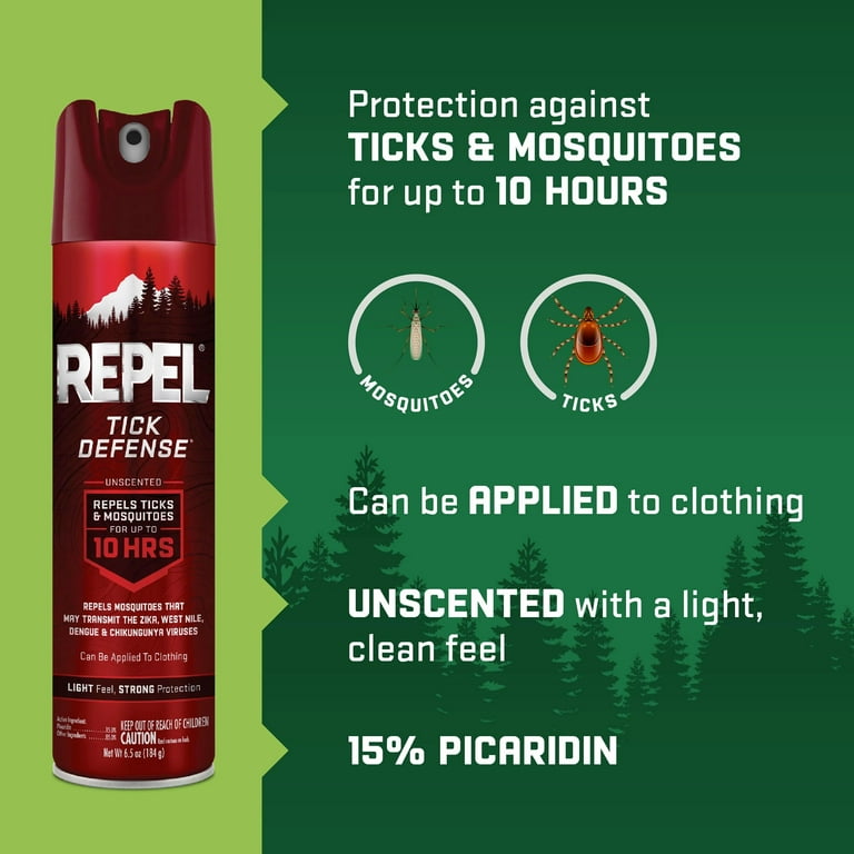 Repel Tick Defense Aerosol Spray with 15 Picaridin