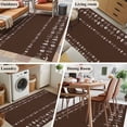 thumbnail image 5 of 4'x6' Area Rugs, Rustic Botanical Indoor Outdoor Area Rug for Living Room Bedroom, Japanese Herb on Brown Simple Art Washable Bathroom Rugs Kitchen Floor Carpet Mats Home Decor Aesthetic, 5 of 8