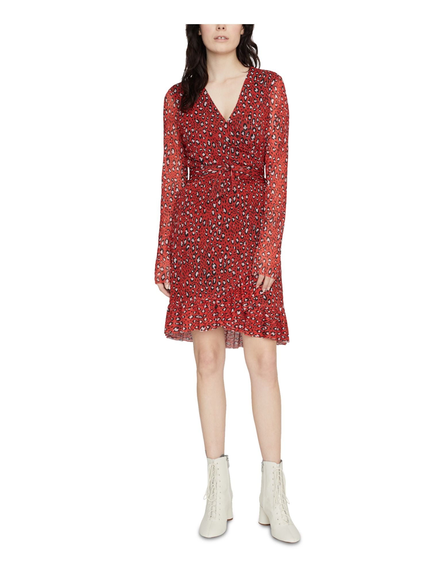 burgundy animal print dress