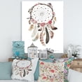 thumbnail image 2 of Designart ' Dream Catcher Made With Ethnic Feathers ' Bohemian & Eclectic Canvas Wall Art Print, 2 of 4