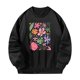 thumbnail image 1 of Sudadera de cuello redondo para mujer, suéteres de cuello redondo de otoño para acampar, viajar, calle Negro, 1 of 7