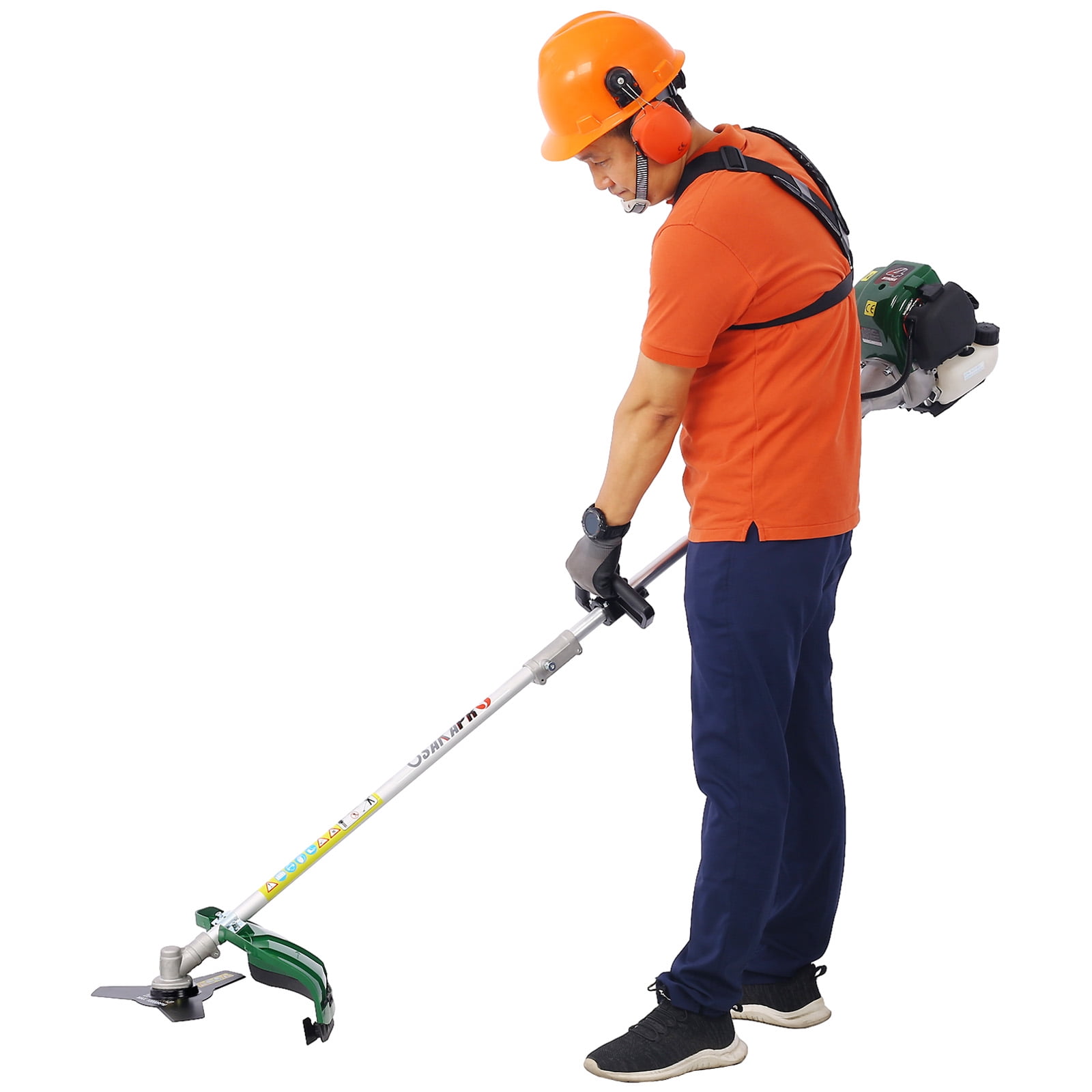 4-in-1 Multi Functional Garden Tool System, Gas Pole Saw, Hedge Trimmer, Grass Trimmer, Brush Cutter, Orange/Black, 38cc Engine " - Keep your garden in top shape with this versatile 4-in-1 tool set.