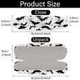 thumbnail image 2 of Glasses Case Hard Shell Leather Sunglasses Eyeglass Case Bat Portable Travel Spectacle Holder Clamshell Protective Cover with Cleaning Cloth Gift for Women Men 6.4x2.5x1.5Inch, 2 of 8