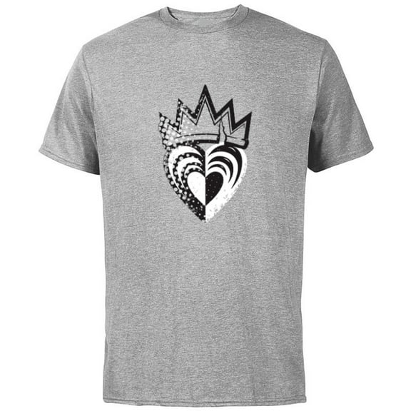 Disney Descendants 3 Evie Heart Crown - Short Sleeve Cotton T-Shirt for Adults -Customized-Athletic Heather