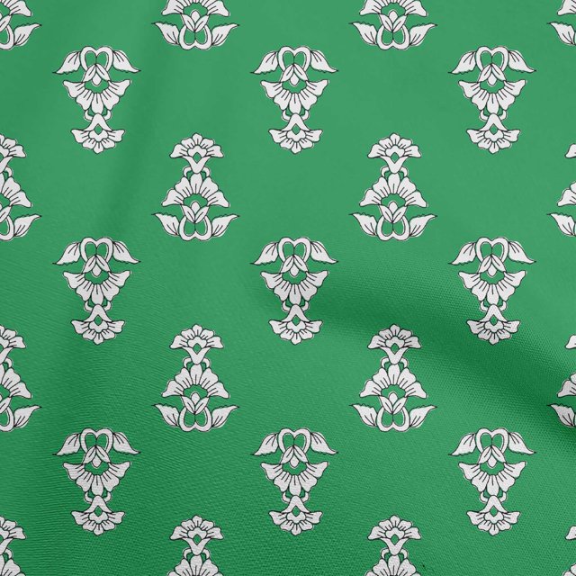 oneOone Silk Tabby Green Fabric Block Dress Material Fabric Print Fabric By The Yard 42 Inch Wide-M4