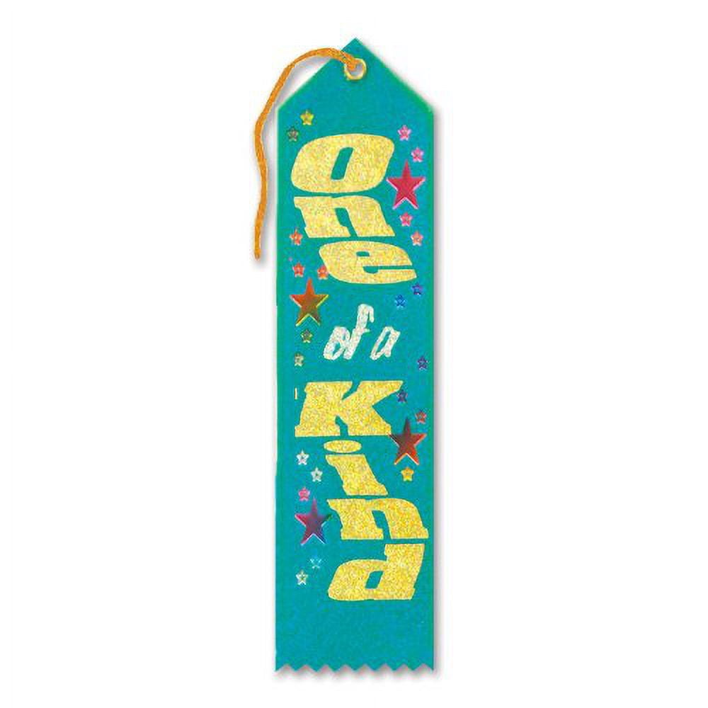 Beistle"One Of A Kind" Ribbon Award, Turqouise Blue - 1pc