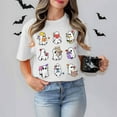 thumbnail image 2 of T-Shirt de Lecture Mignon pour Dames d'Halloween, Manches Courtes, Décontracté, Intéressant, Généreux, 2 of 5