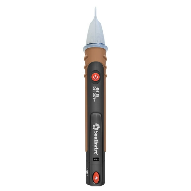 Southwire 40116n Ac Non Contact Voltage Pen Tester Voltage Detector Ncvt Detects 100 600vac With Led Light Walmart Com Walmart Com