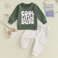 thumbnail image 2 of Towmus Baby Boy Clothes Fall 6 12 18 24 Months Football Long Sleeve Pullover Tops & Pant Sets Toddler Winter Outfits, 2 of 4