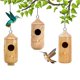 thumbnail image 1 of Casa de pájaros, mini casa de pájaros, nido de oscilación de pájaros de madera D Afortunado Sencillez, 1 of 3