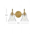 thumbnail image 6 of 85562LCB Lark Vera - 20W 2 LED Bath Vanity-9.75 Inches Tall and 15 Inches Wide-Lacquered Brass Finish, 6 of 9