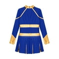 thumbnail image 4 of YONGHS Cheer Leader Costume for Girls Cheerleading Uniform Complete Outfit Halloween Dress Up Blue 14, 4 of 5
