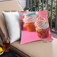 thumbnail image 1 of Ahgly Company Foods Cupcake Outdoor Throw Pillow, 18 inch by 18 inch, 1 of 6