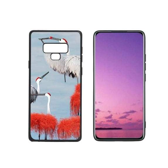 Cranes-168 Phone Case, Degined for Samsung Galaxy Note 9 Case Men Women, Flexible Silicone Shockproof Case for Samsung Galaxy Note 9