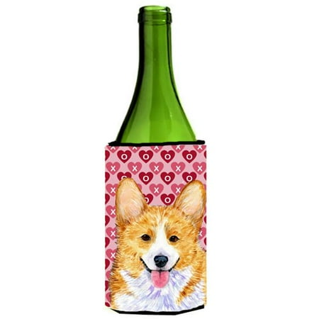

Corgi Hearts Love And Valentines Day Portrait Wine bottle sleeve Hugger - 24 oz.