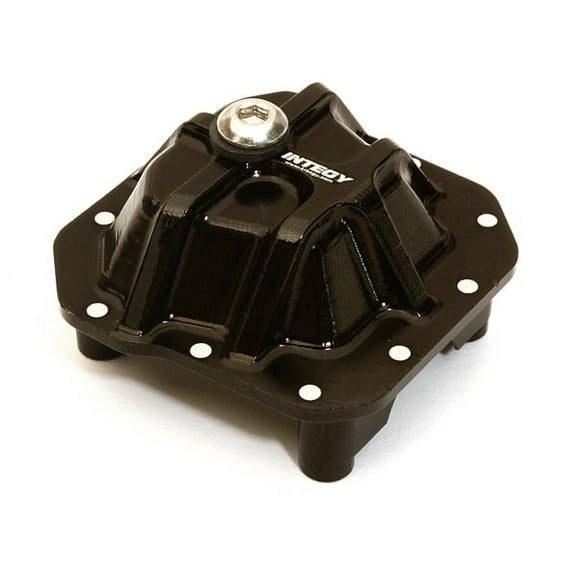 Integy RC Toy Model Hop-ups C27140BLACK Billet Machined Alloy Differential Cover for Axial 1/10 SCX10 II