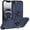 Blue, variant on For iPhone 17E / 16E / SE4 Ring Magnetic Kickstand Hybrid Case Cover - Black