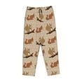 thumbnail image 4 of Xecao Cartoon Squirrel Women's Straight Lounge Pajama Pants: The Epitome of Relaxed Sleepwear, 4 of 9