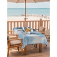 thumbnail image 2 of Outdoor Tablecloth with Umbrella Hole for Patio/Picnic/Party/Camping, Blue Marble Waterproof Table Cloth Rectangle Table Cover Washable, Summer Ocean Wave Blue Ombre (60"x 120"), 2 of 8