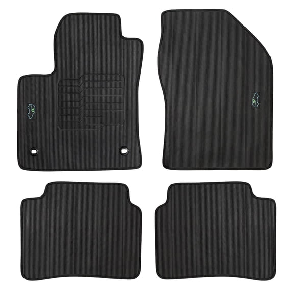 All Weather Floor Mats for 2016 to 2022 Toyota Prius and 2017 to 2022 Prius Prime - with anchoring system - Black - Front and Rear - ecoMats