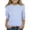 06# Blue, variant on Girls Casual 3/4 Sleeve T Shirts Kids Crewneck Tops Fashion Striped Tees Vermilion,11-12 Years