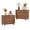 Walnut 2 Sets, variant on MIYZEAL 3 Drawer Dresser for Bedroom, Modern Wood Chest of Drawers & Nightstand - Farmhouse Rustic Storage Cabinet, Sturdy for Living Room, Office（Walnut）