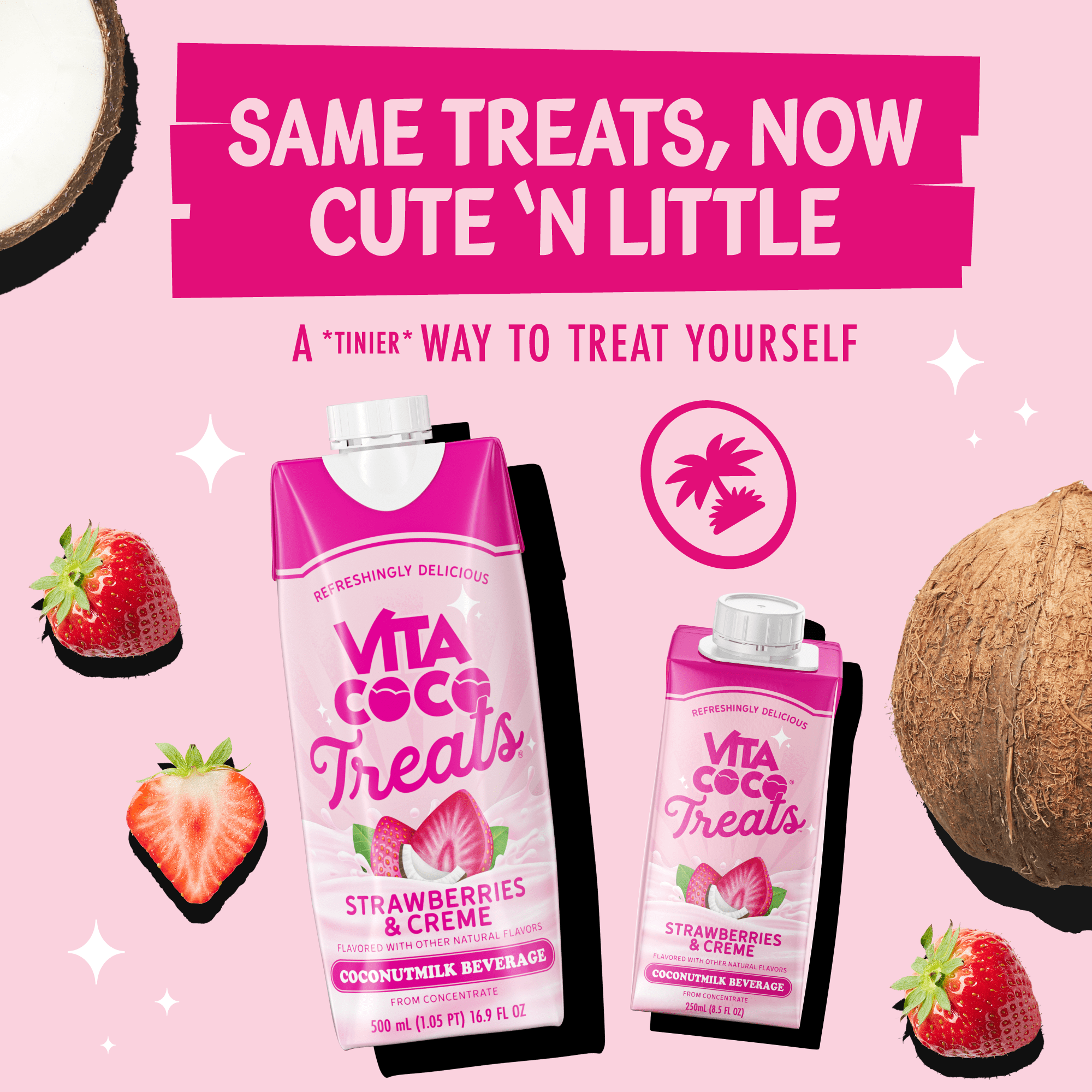 Vita Coco Treats Minis Strawberries & Creme Coconut Milk Drink - 250mL