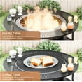 thumbnail image 6 of Kullavik 25" Wood-Burning Smokeless Fire Pit with 37" Extension Table - Stainless Steel Outdoor Fireplace ,Wood Burning Fire Pit for Outside, 6 of 8