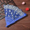 thumbnail image 4 of sunsanly Vintage Lace Folding Fan Portable Floral Pattern Elegant Handheld Fan Lightweight Plastic Rib Hand Fan for Dance Performance Photography Photo Props, 4 of 8