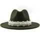 thumbnail image 1 of ¡Rebajas! Sombreros vaqueros Fdelink. Sombrero de copa para mujer, estilo británico, elegante sombrero de jazz con aro de perla y sombrero de copa, sombrero de ala ancha, sombrero de lana verde para, 1 of 2
