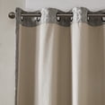 thumbnail image 3 of Holaki Luxury Knitted Jacquard Damask Blackout Curtain Panel with Grommet Top, Thermal Insulated & Light Blocking (Single Panel), 3 of 16