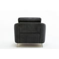 thumbnail image 4 of K-Living Grey Linen Fabric Chair with Stainless Steel Chrome Legs, 4 of 4