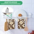 thumbnail image 4 of Yayeee Pot Holders Kitchen Heat Resistant with Pocket 7"x9.8" Cotton Oven Cooking Hot Pads, Brown Floral, 4 of 7