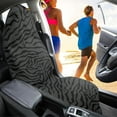 thumbnail image 3 of KUIFORTI Black Zebra Print Front Seat Towel Covers for Cars,Waterproof Seat Covers for Trucks SUV Van,Black Car Seat Towel Cover After Gym,Fashion Car Accessories for Women, 3 of 6