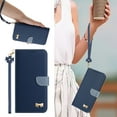 thumbnail image 6 of Crossbody Wallet Case for Samsung Galaxy A16 5G, Magnetic Closure Shoulder Strap & Wrist Strap PU Leather Flip Stand Case with Card Holder RFID Blocking Cash Purse Phone Cover for Women,Darkblue, 6 of 12