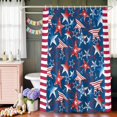 thumbnail image 6 of 4th of July Shower Curtain Set with Hooks, Patriotic Memorial Day Waterproof Fabric Bathroom Curtains Decor Home Accessories,72 X 84 Inch Extra Long, 6 of 9