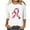 White, variant on LYXSSBYX 3/4 Length Sleeve Womens Tops Women's Fashion Printed T-shirt 3/4 Sleeves Blouse Round Neck Casual Tops