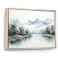 thumbnail image 2 of Designart "Canadian River Mountain Minimalism III" River Mountain Floater Framed Wall Decor, 2 of 5