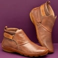 thumbnail image 2 of FRSASU Women Boots ,Autumn Winter Women'S Ankle Boots Round Toe Low Wedge Heel Boots Shoes, 2 of 4