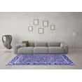 thumbnail image 3 of Ahgly Company Machine Washable Indoor Round Persian Blue Traditional Area Rugs, 7' Round, 3 of 4