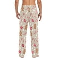 thumbnail image 2 of Men's Pajama Bottoms Gingerbread Man Lollipop Men's Cotton Pajama Pants Men's Loose Printed Pajama Pants Casual Pants with Pockets, 2 of 6