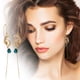thumbnail image 1 of HomeKingdee Blue Diamond Earrings for Women - Long Fringed Alloy Fashion Earrings for Wedding, Party, Daily Wear, 1 of 5
