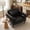 Faux Leather-Black, variant on UIXE Oversized Accent Chair Set of 2 Corduroy Fabric Modern Armchair with Large Seat for Living Room Bedroom Reading, Beige