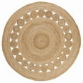 thumbnail image 3 of Natural Beige Farmhouse Rug, Braided Rustic Eco-Friendly Floor Mat, Natural, 4 FT, 3 of 4