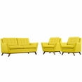 thumbnail image 1 of Modway Beguile 3 Piece Fabric Sofa Set in Sunny, 1 of 7