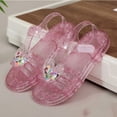 thumbnail image 5 of breaise Jelly Sandals for Girls Water Beach Glitter Slingback Flat Sandals Open Toe Princess Costume Summer Dress Shoes for Toddler/Little Kid/Big Kid, 5 of 10