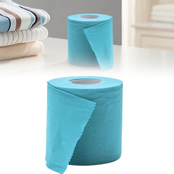 PPKVUFD 1 Rolls Colored Toilet Paper Multicolor Funny Novelty Toilet Paper Gift Sustainable and Soft for Home Decoration, Office, Halloween, Fall, Xmas Party, Camping, Travel (Sky Blue)